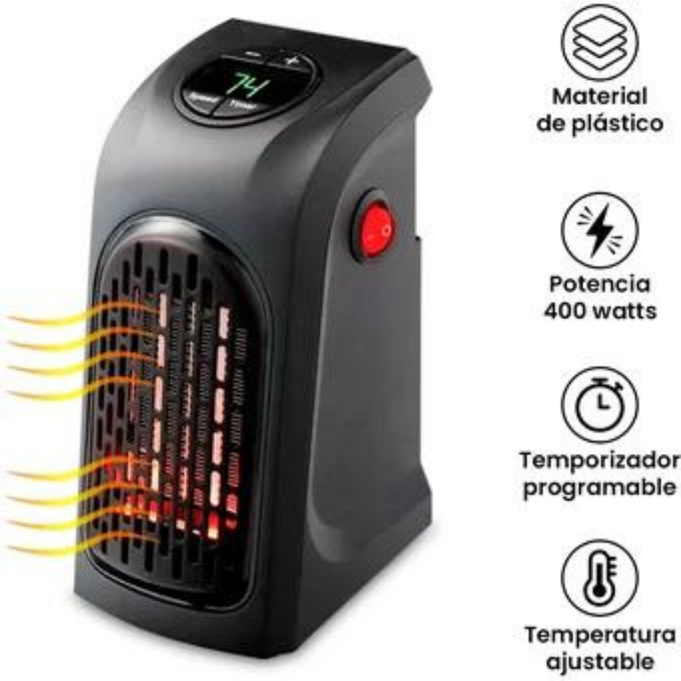 Mini Calefactor Portátil Eléctrico 400W