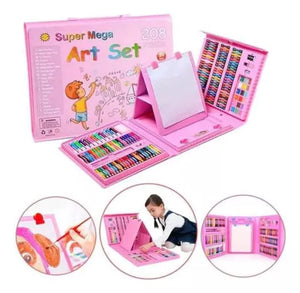 Kit De Arte y Dibujo Infantil 208 Piezas Estimula La Imaginación 🎨